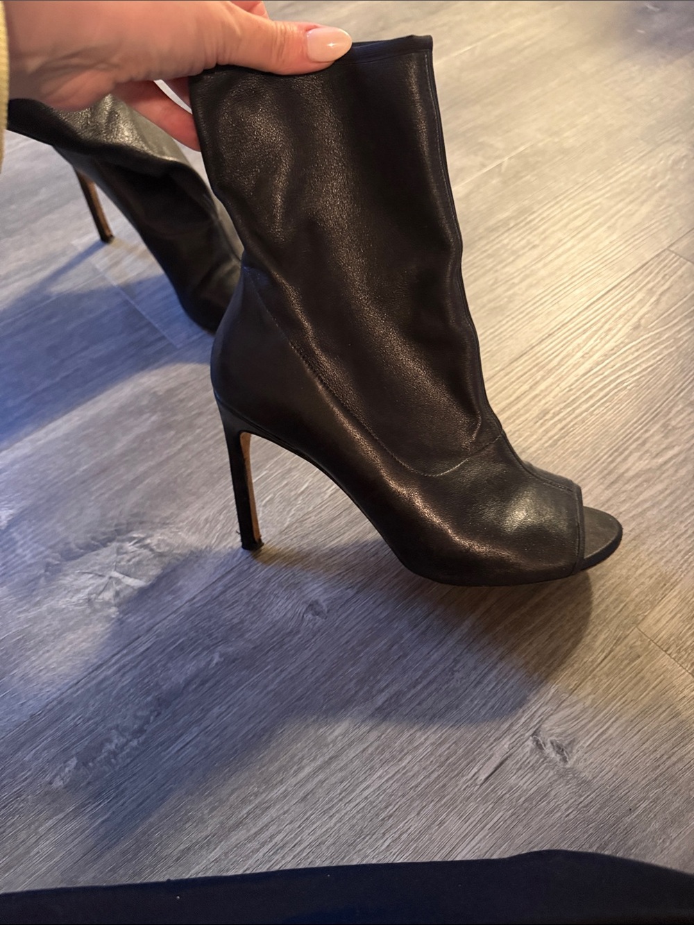 Stuart weitzman Open-Toe Stiletto Booties